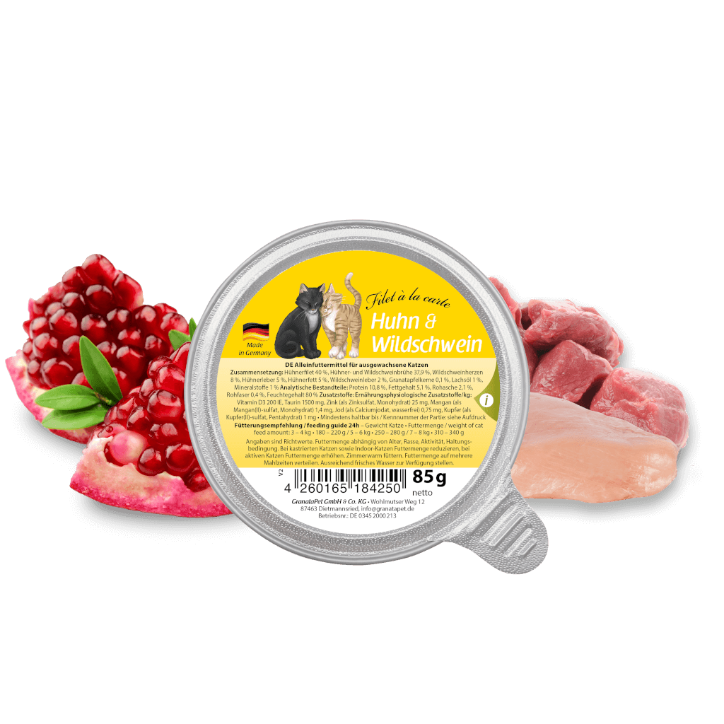 GranataPet Filet à la Carte Cat Wet Food - Wild Boar & Chicken