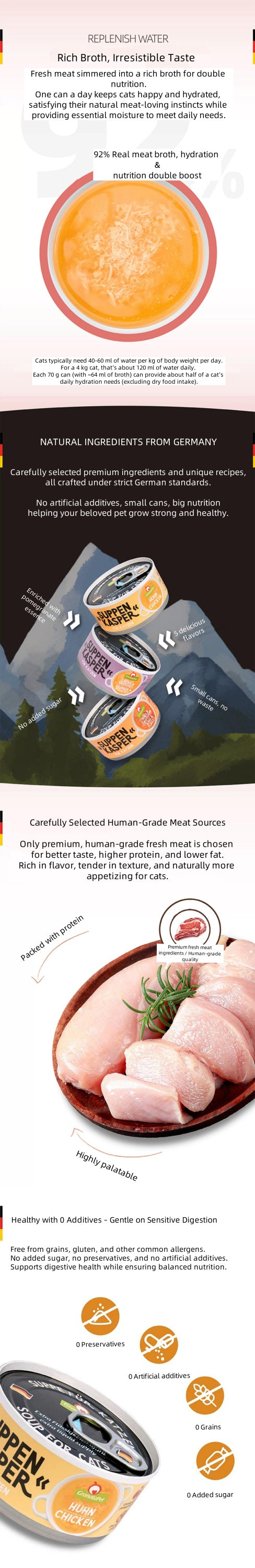 GranataPet Suppenkasper Beef & Turkey Cat Soup - product information