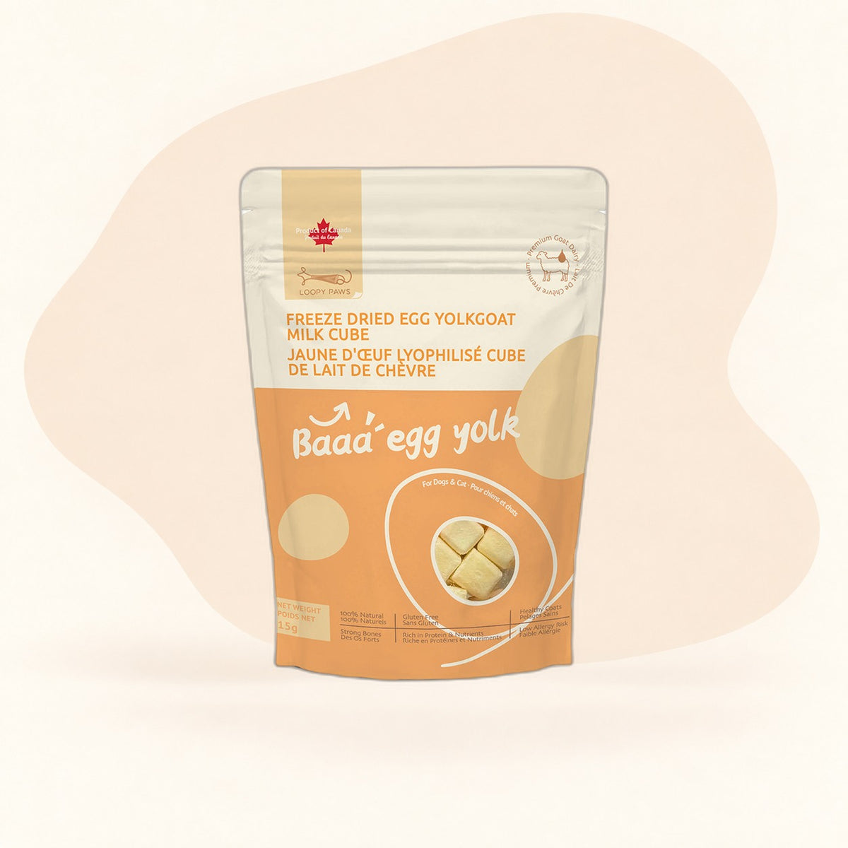 Loopypaws Freeze-Dried Egg Yolk Goat Milk Cubes