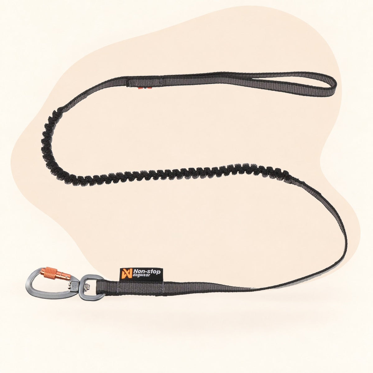 Non-stop Dogwear Touring Bungee Leash - Black/Gray