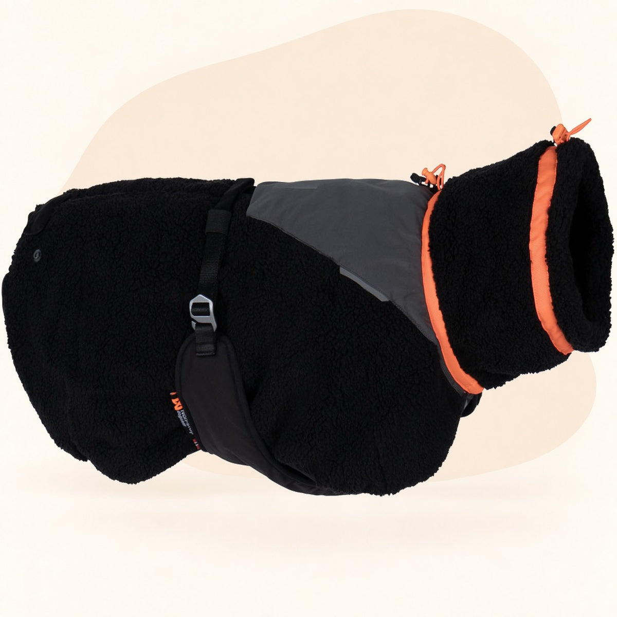 Non-stop Dogwear Trekking Fleece Dog Jacket - Black/Orange