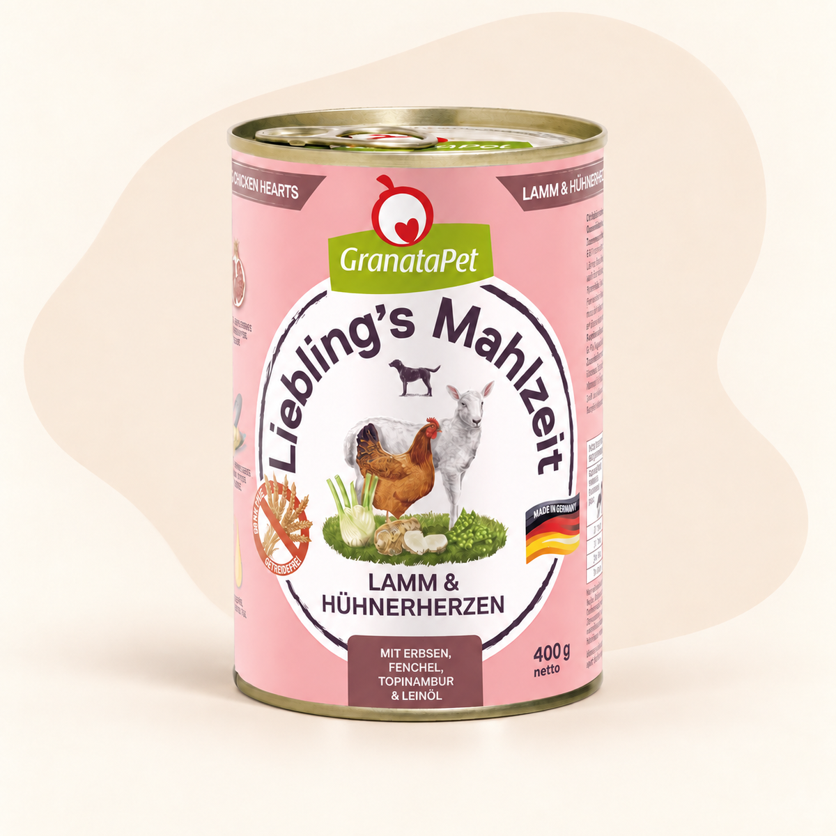 GranataPet Liebling's Mahlzeit Lamb & Chicken Hearts Dog Wet Food