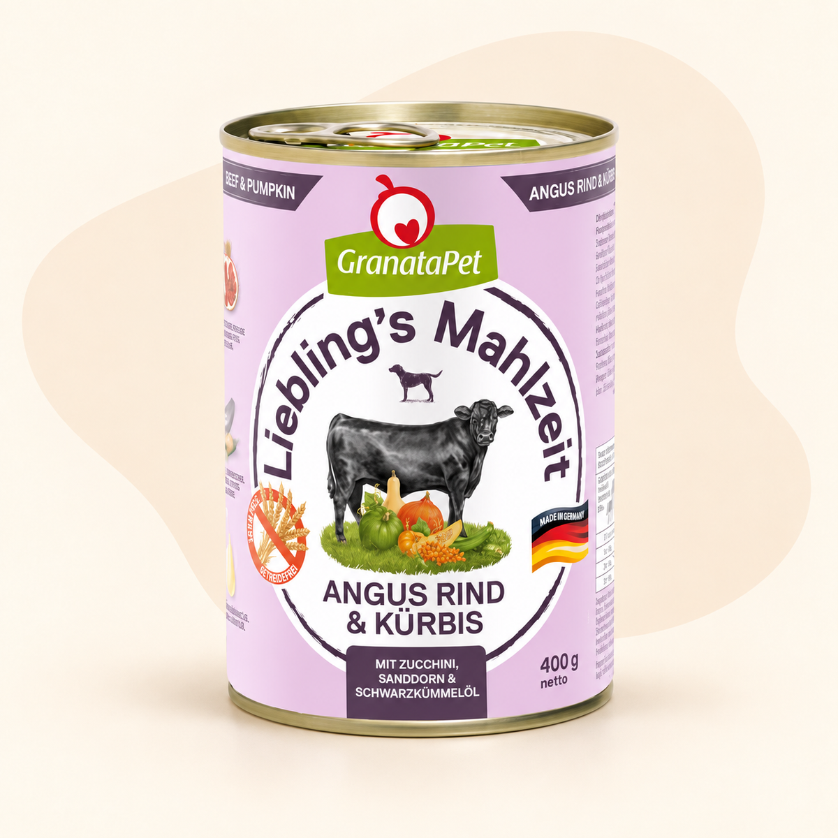 GranataPet Liebling's Mahlzeit Angus Beef & Pumpkin Wet Dog Food