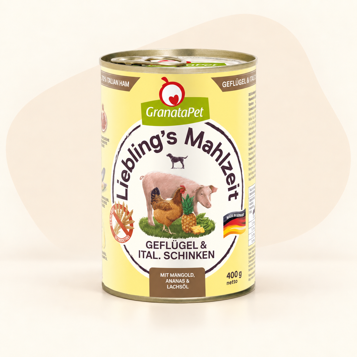 GranataPet Liebling's Mahlzeit Poultry & Italian Ham Dog Wet Food