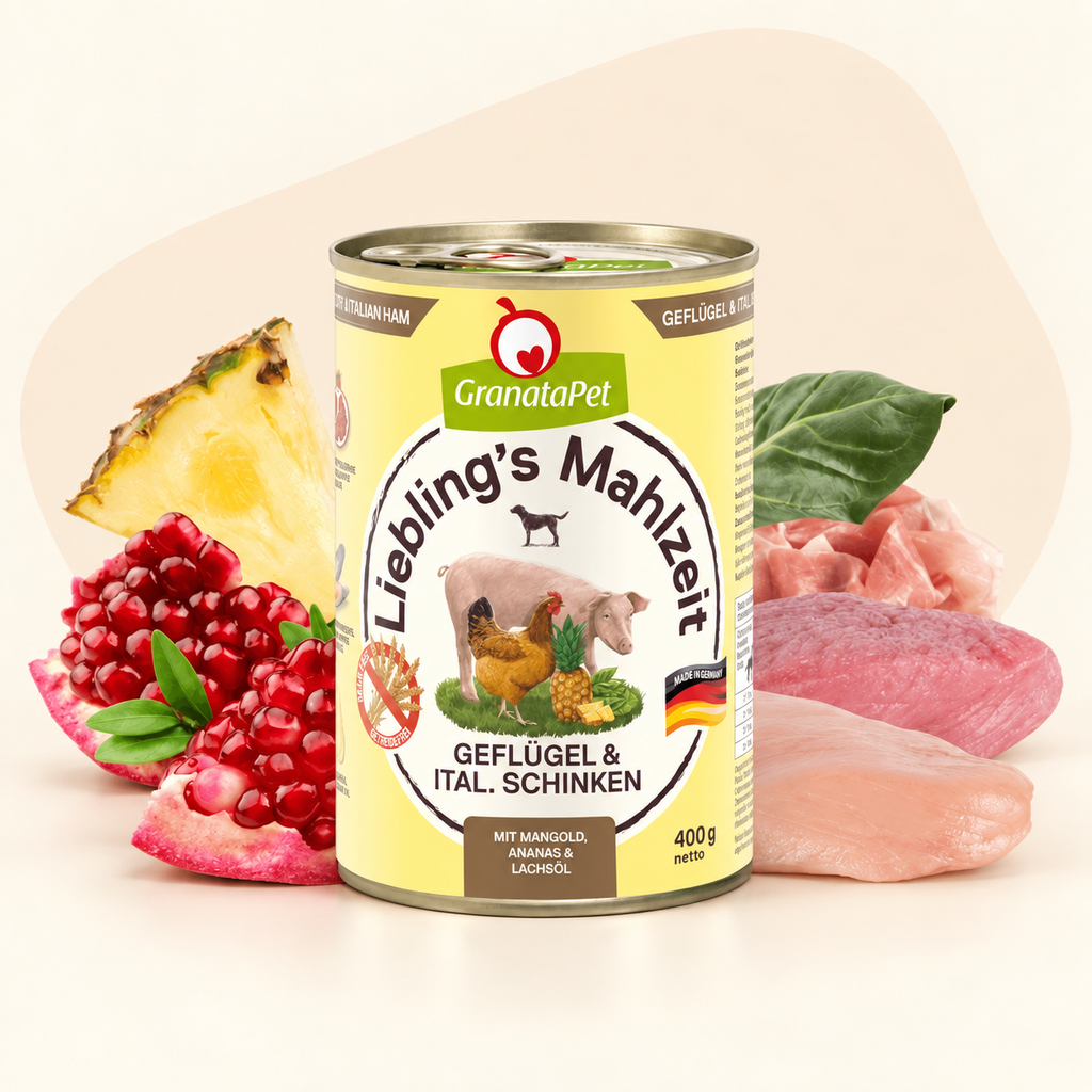 GranataPet Liebling's Mahlzeit Poultry & Italian Ham Dog Wet Food