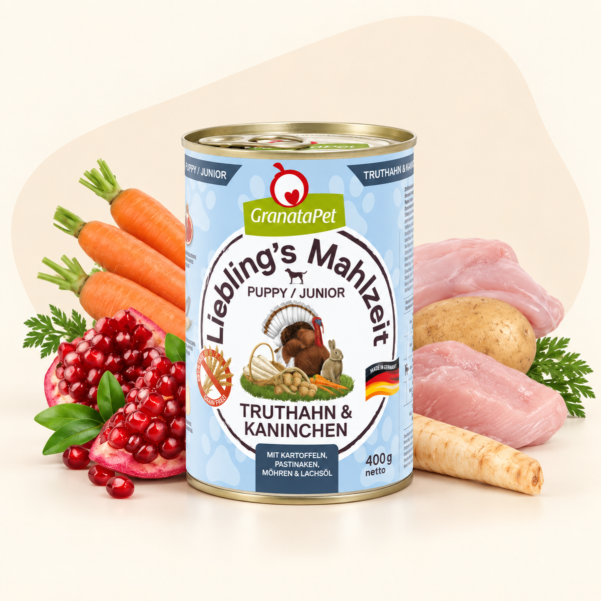 GranataPet Liebling's Mahlzeit Puppy Turkey & Coney Dog Wet Food