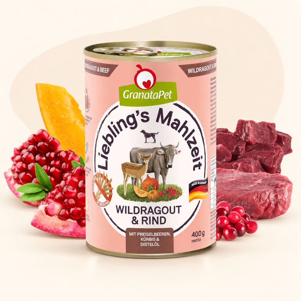 GranataPet Liebling's Mahlzeit Venison Ragout & Beef Dog Wet Food