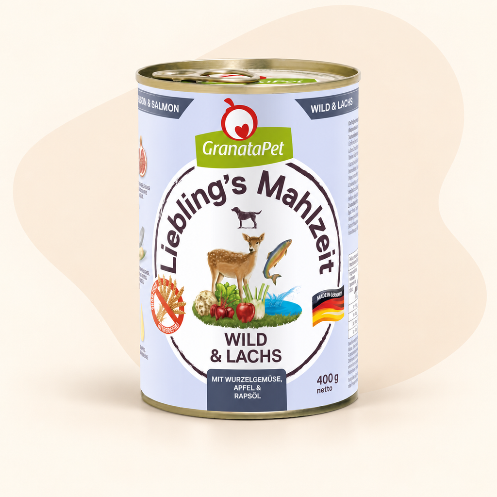 GranataPet Liebling's Mahlzeit Venison & Salmon Dog Wet Food
