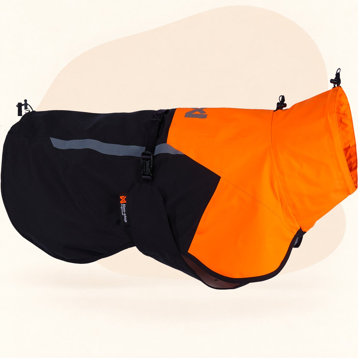 Non-stop Dogwear Fjord Raincoat 2.0 - Black/Orange