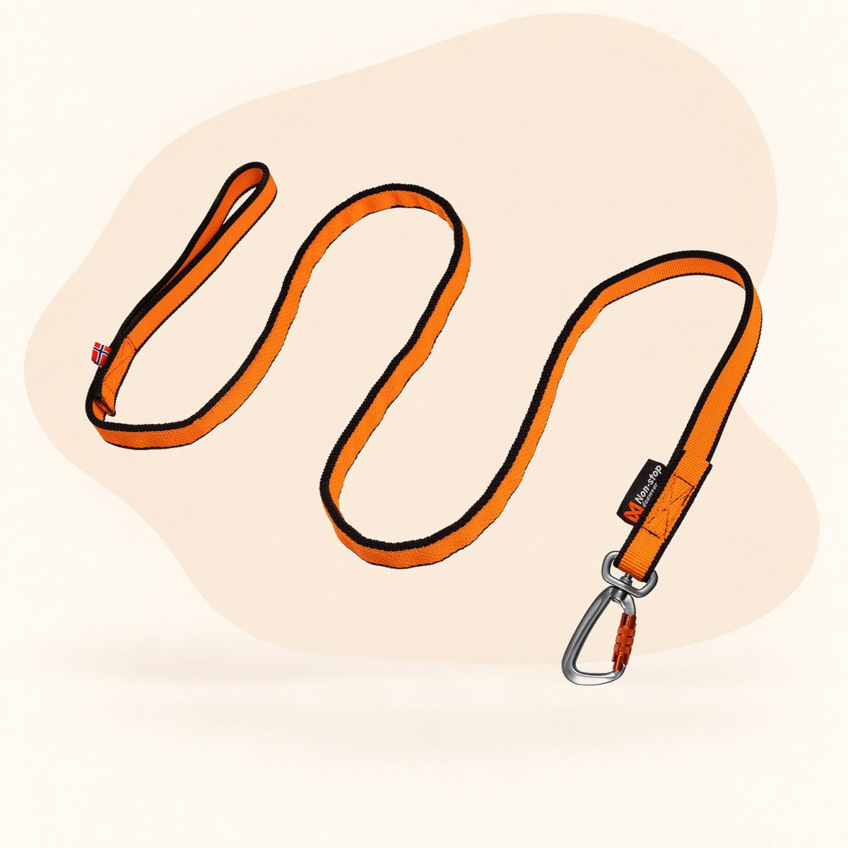 Non-stop Dogwear Bungee Leash - Black/Orange