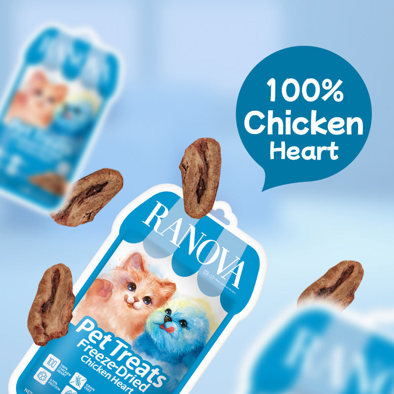 RANOVA Freeze-Dried Chicken Heart Treats 40g