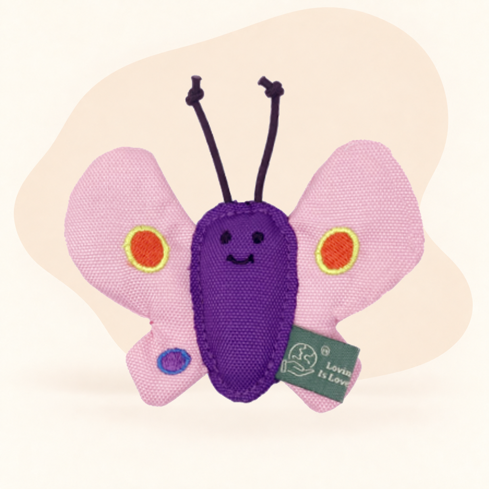 Catnip Toy - RPET Fabric - Butterfly