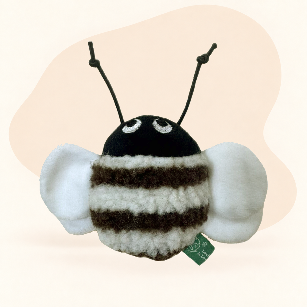 Small Dog Toy - Bee - Brown&White