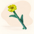 Small Dog Toy - Flower - Yellow Wild Rose