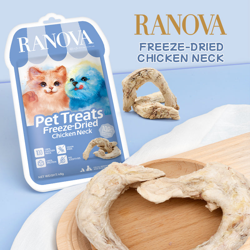 RANOVA Freeze-Dried Chicken Neck Treats 48g